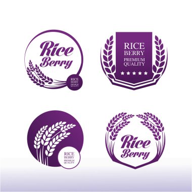 Premium Rice Berry büyük kaliteli tasarım konsept vektör.