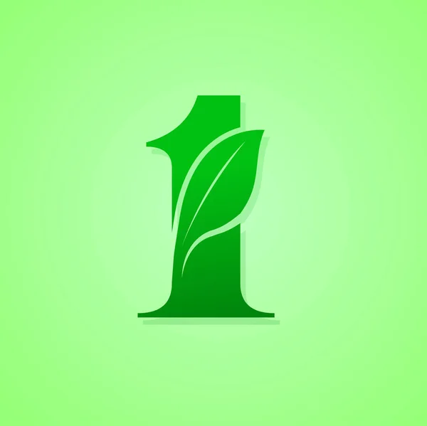 Surat Ekologi Hijau Untuk Gambar Vektor Logo Alam - Stok Vektor