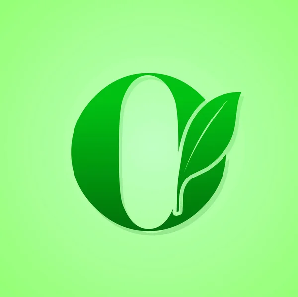 Green Ecology Letter Nature Logo Vector Illustration — 스톡 벡터