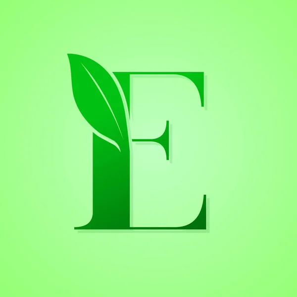 Green Ecology Lettre Pour Nature Logo Vectoriel Illustration — Image vectorielle