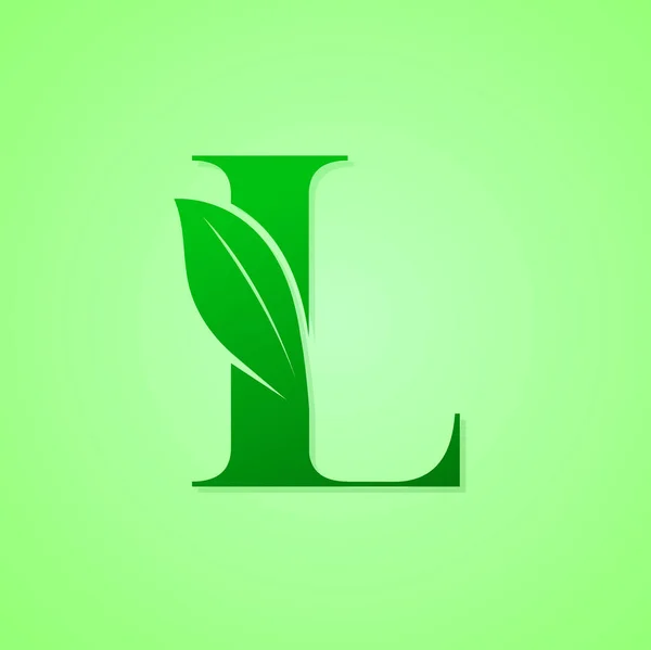 Carta Ecológica Verde Para Ilustração Vetor Logotipo Natureza — Vetor de Stock