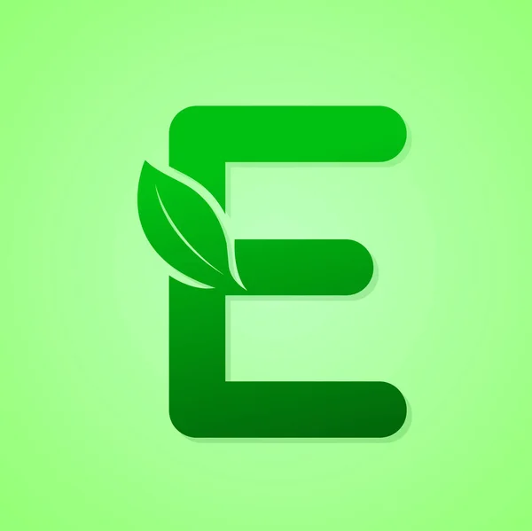 Verde Ecología Carta Para Naturaleza Logotipo Vector Ilustración — Vector de stock