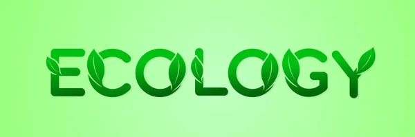 Green Ecology Letter Nature Logo Vector Illustration — Stock Vector