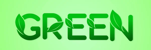 Green Ecology Lettre Pour Nature Logo Vectoriel Illustration — Image vectorielle