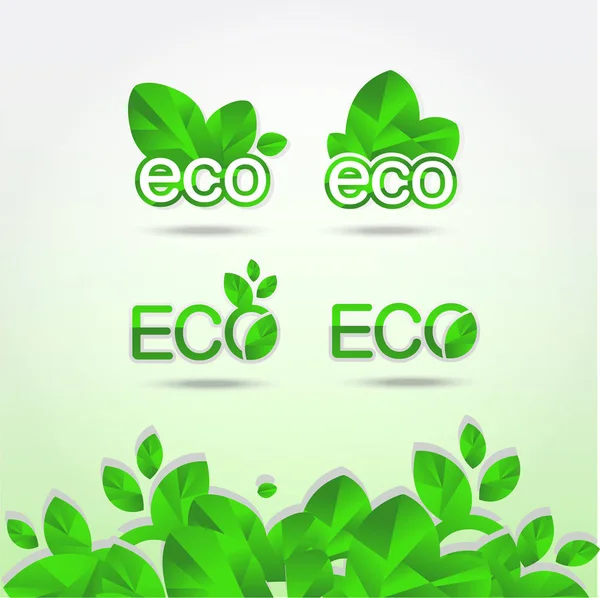 Salvar Mundo Juntos Ecología Verde Vector Ilustración — Vector de stock