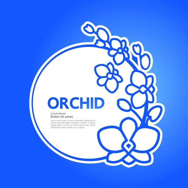 Prémiová Ilustrace Koncepce Designu Orchid — Stockový vektor