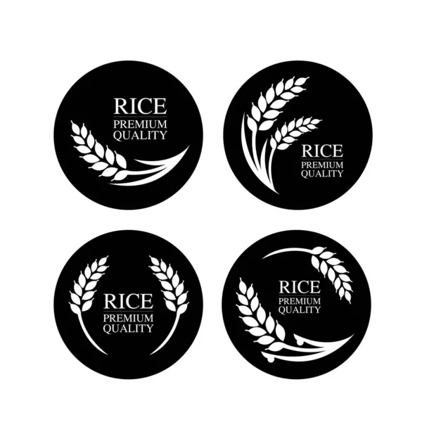 Rice Premium Vetor Conceito Design Grande Qualidade — Vetor de Stock