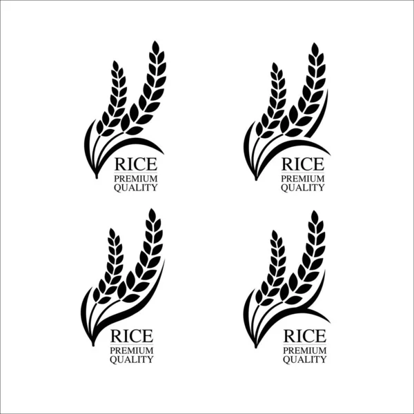 Rice Premium Vetor Conceito Design Grande Qualidade — Vetor de Stock