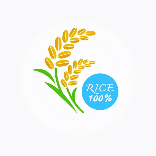 Premium Rice Great Quality Design Concept Vector — Stock Vector