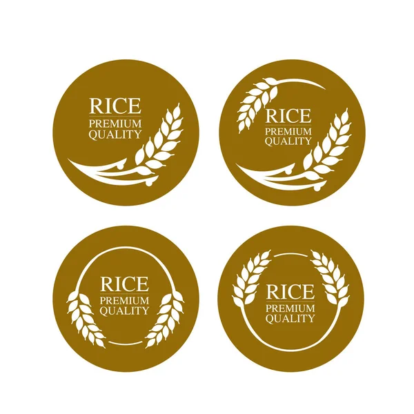 Premium Rice Vettore Del Concetto Design Grande Qualità — Vettoriale Stock