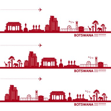 Botswana travel destination grand vector illustration. 