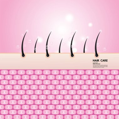 Hair problem and hair protect and care technology concept vector illustration.
