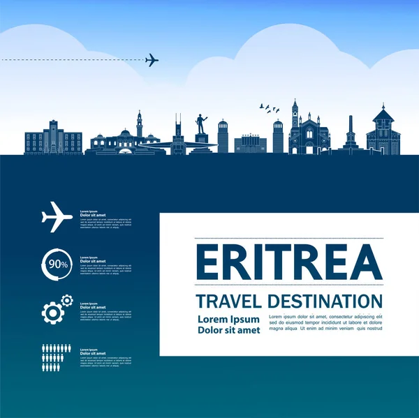 Eritrea Viaje Destino Gran Vector Ilustración — Vector de stock