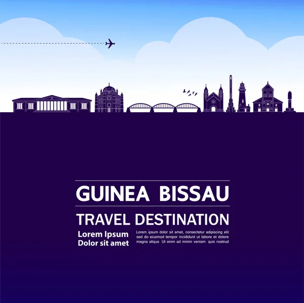 Guinea Bissau Viaje Destino Gran Vector Ilustración — Vector de stock