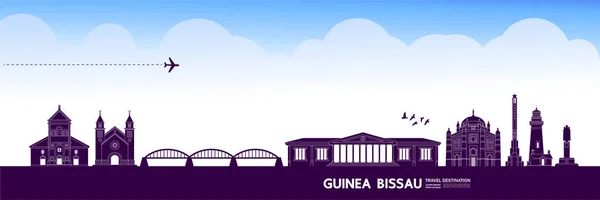 Guinea Bissau Viaje Destino Gran Vector Ilustración — Vector de stock