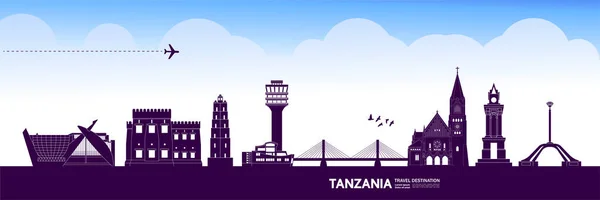 Гранд Векторная Иллюстрация Танзании — стоковый вектор