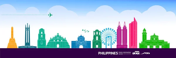 Φιλιππίνες Ταξίδι Προορισμού Grand Διανυσματική Απεικόνιση — Διανυσματικό Αρχείο