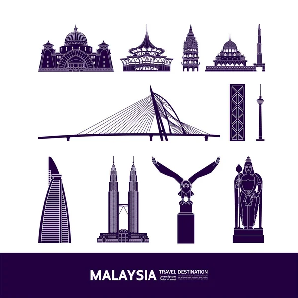 Гранд Векторная Иллюстрация Малайзии — стоковый вектор