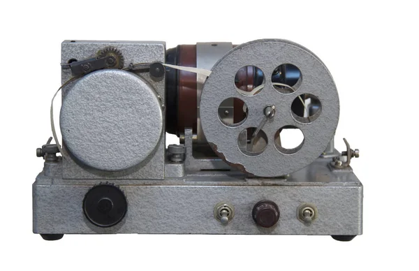 Vintage teletype machine isolated on white background — Stock Photo, Image
