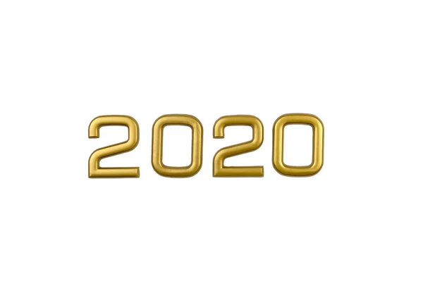 금 2020 번호 흰색 배경에 분리 — 스톡 사진