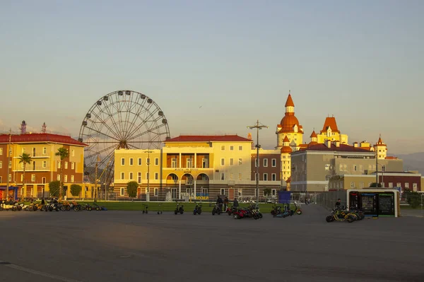 Rusia Sochi Octubre 2019 Imeretinskaya Embankment Vista Del Parque Sochi — Foto de Stock