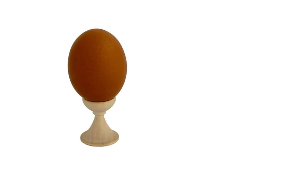 Egg Standing Cup Soft White Background — Stock Photo, Image