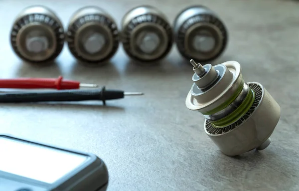 generator tetrode, old radio lamp. conducting tests and electrical measurements