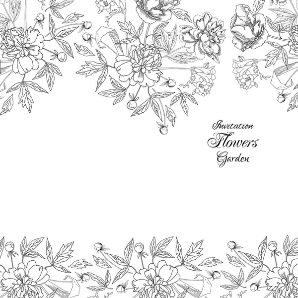 Arka plan ile buket çiçek-03 — Stok Vektör