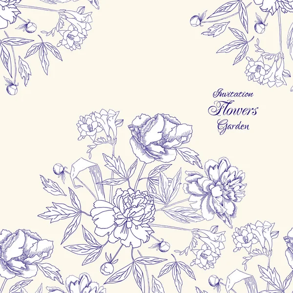 Fond avec bouquet de fleurs-06 — Image vectorielle