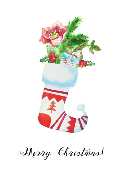 Noel çorap ve kutuları — Stok fotoğraf