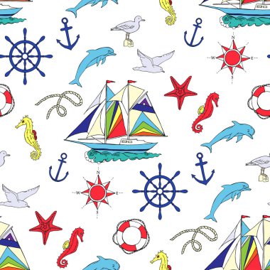 Gemi ile deniz seamless modeli