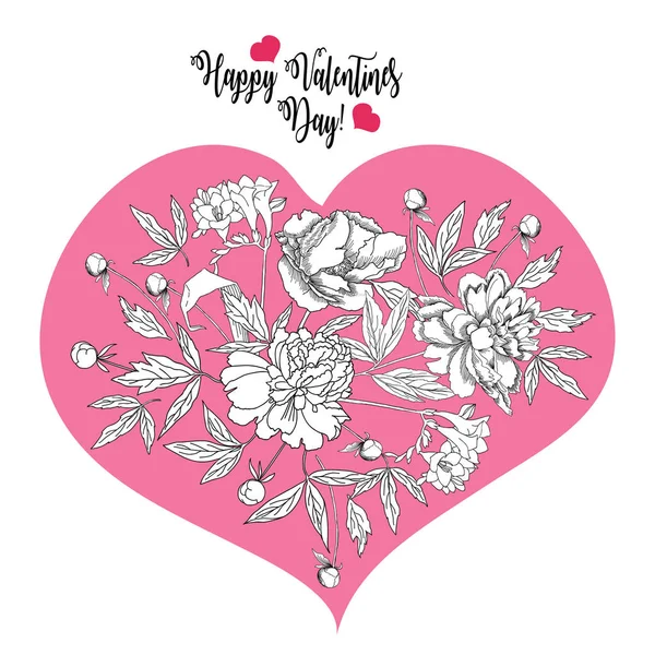 Background with Valentines day heart — Stock Vector