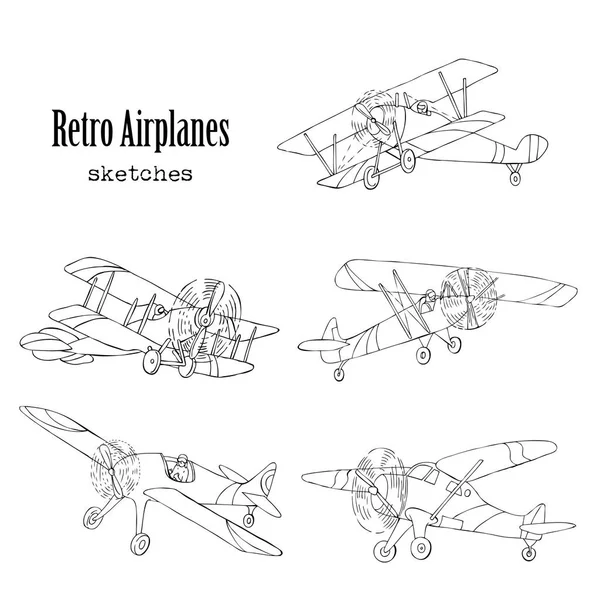 Fondo con aviones retro — Archivo Imágenes Vectoriales