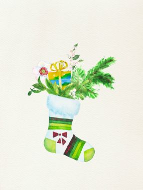 Noel çorap ve kutuları