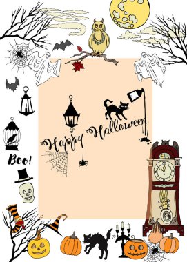Halloween süslemeleri arka plan
