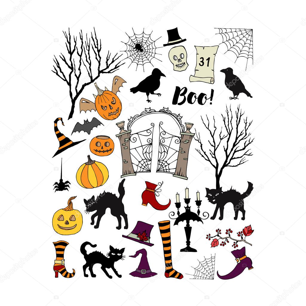 Halloween decorations background