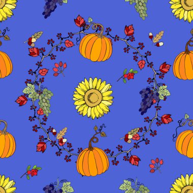 Şükran günü dekorasyonu ile Seamless Modeli