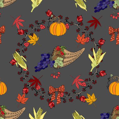 Şükran günü dekorasyonu ile Seamless Modeli