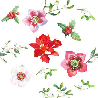 Noel bitkiler ile Seamless Modeli