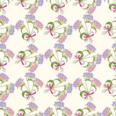 Frezya çiçek ile Seamless Modeli