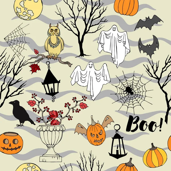 Halloween Seamless Pattern — Stock Vector