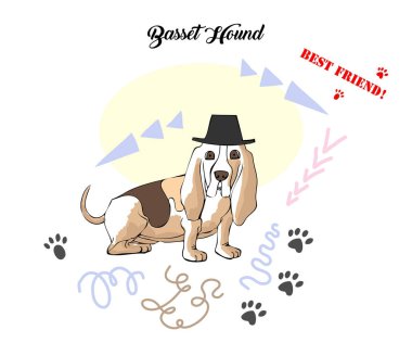 Komik Basset Hound kroki
