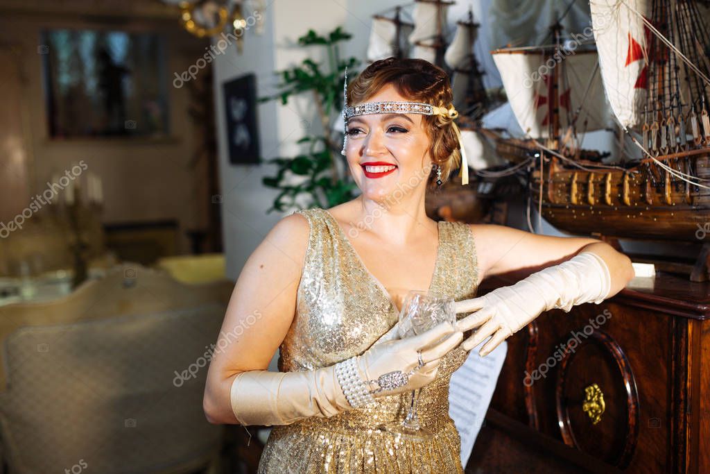 Estilo gatsby mujer sale