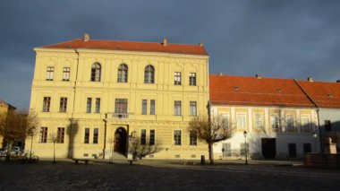 Hırvatistan 'ın Osijek kentindeki şehir mimarisi ve binaları 