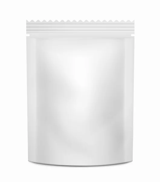 Wit blanco verpakking container eten en drinken. Mockup kunststof b — Stockvector