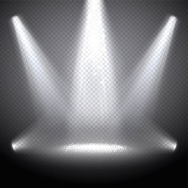 Sahne aydınlatma parlak ışınları ile.