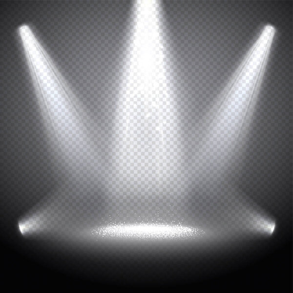 Scene illumination with bright rays.