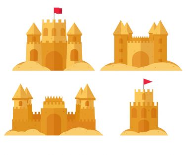 Plaj sandcastle seti. Çocuk Yaz oyunları kum.