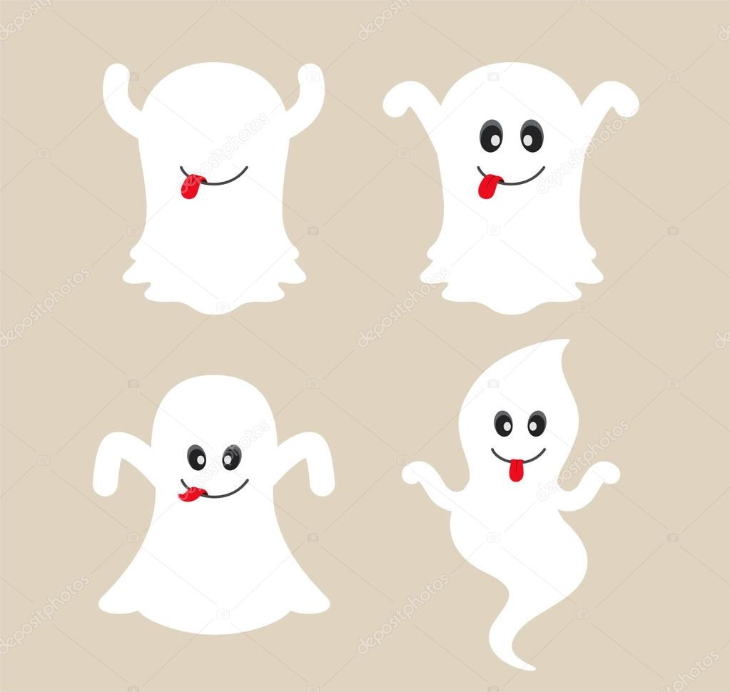 Cute ghost cartoon collection.