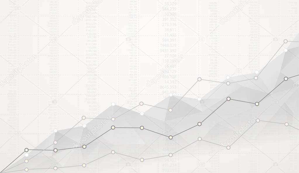 Financial polygonal diagram with ascending graphs 